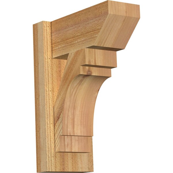 Ekena Millwork Merced Slat Rough Sawn Outlooker, Western Red Cedar, 6"W x 12"D x 16"H OUT06X12X16MRC06RWR - main